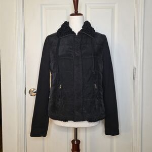 Marrakech Black Sherpa Collared Jacket